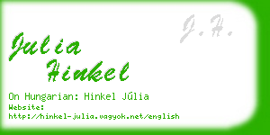 julia hinkel business card